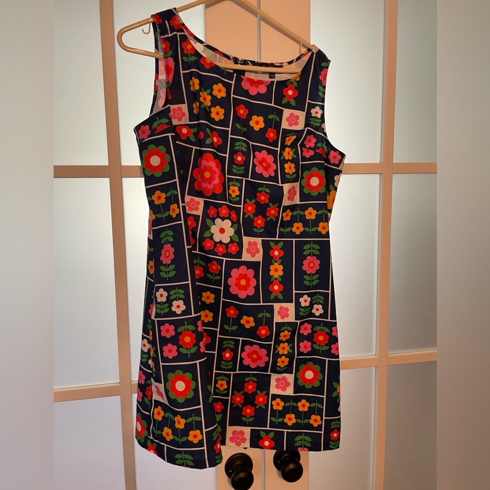 Smak parkour 1X shift dress wallpaper floral 60s mod unique vintage
